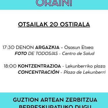 Pediatria zerbitzua orain! Kontzentrazioa