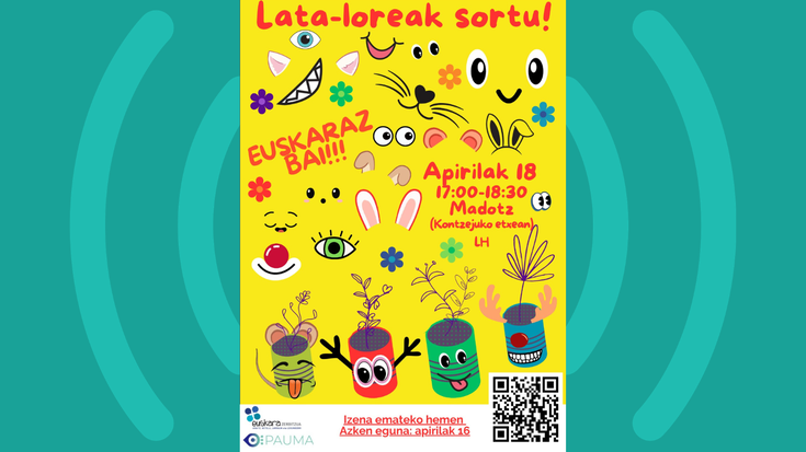"Euskaraz bai!": haurrentzako tailerrak larunbatean Madotzen