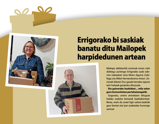 Errigorako bi saskiak banatu ditu Mailopek harpidedunen artean