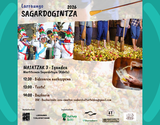 Larraungo sagardogintzari buruzko bideoa aurkeztuko dute igandean