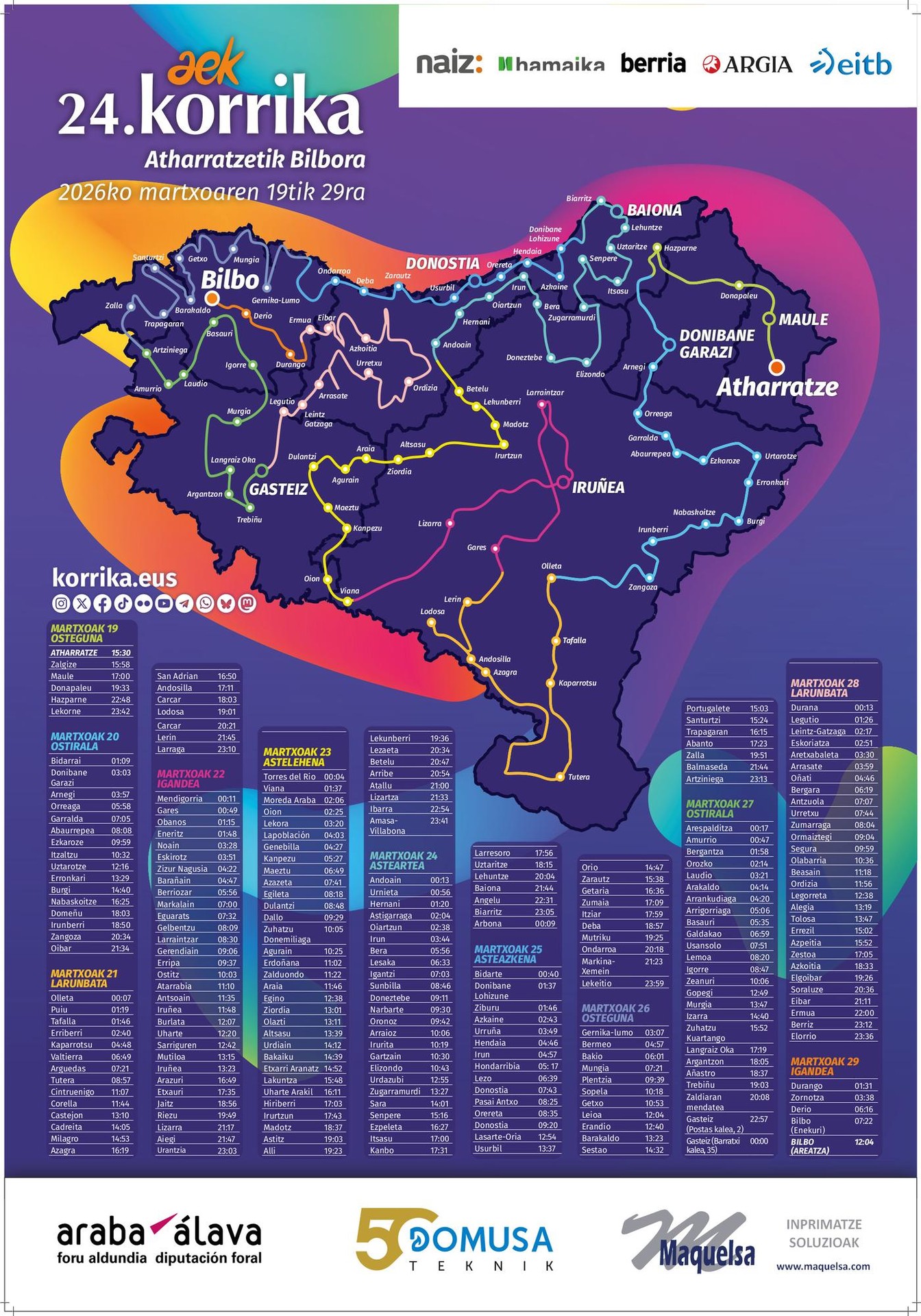 24. KORRIKAren ibilbidea prest da