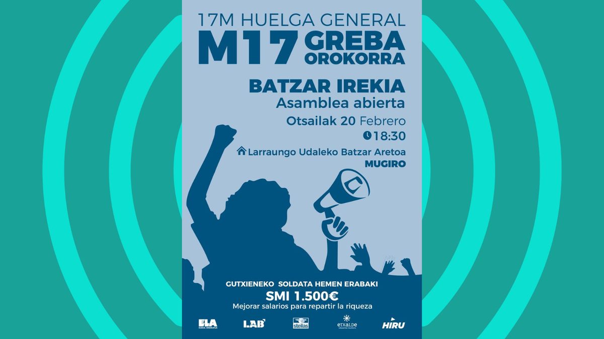 M17 Greba orokorrari buruzko batzar irekia eginen dute bihar Larraungo udaletxean