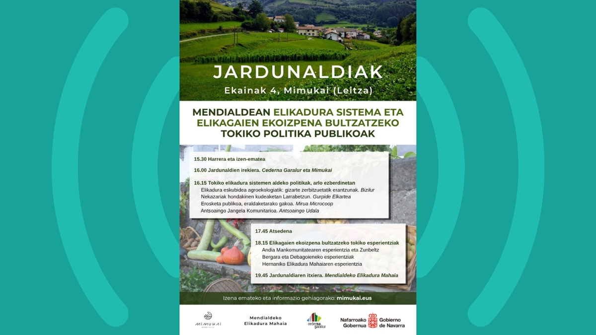Mendialdean elikadura sistema eta elikagaien ekoizpena bultzatzeko jardunaldiak