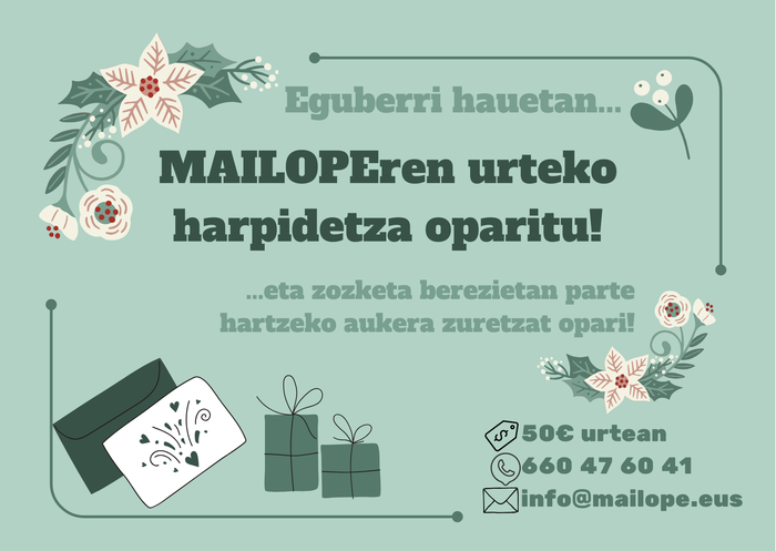 Eguberrietan oparitu MAILOPEren  harpidetza