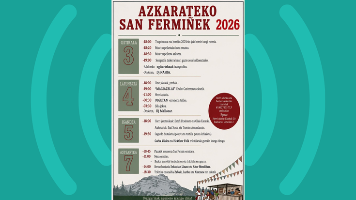 Gaur hasiko dira Azkarateko San Fermiñek