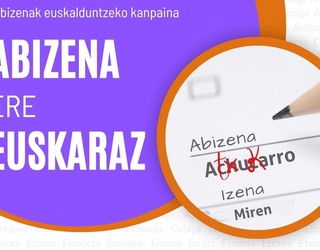 ‘Abizenak ere euskaraz’ kanpaina