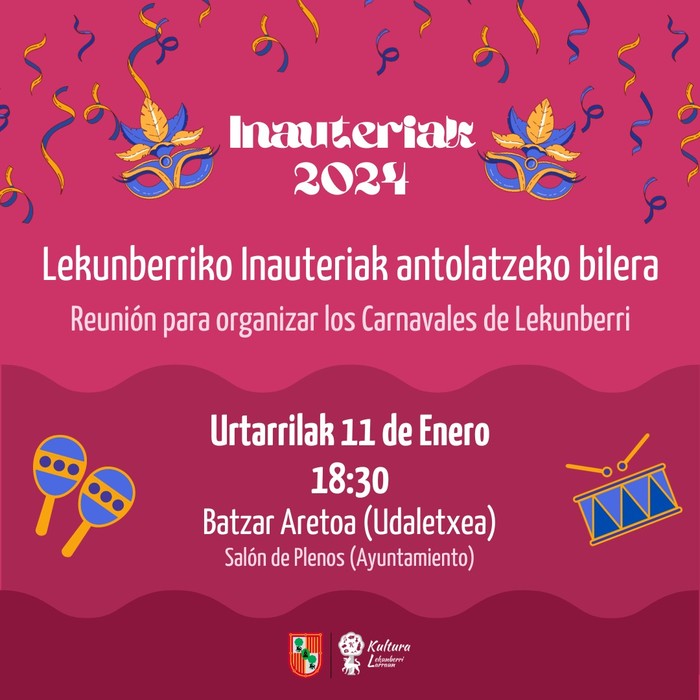 Lekunberriko ihauteriak antolatzeko bilera
