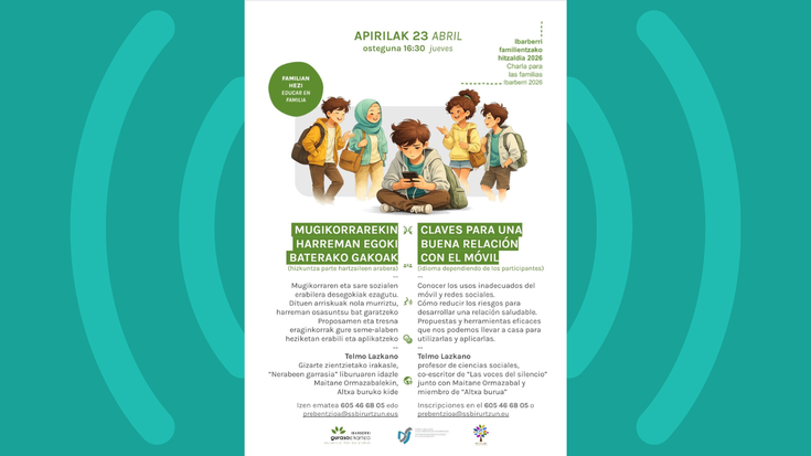 “Mugikorrarekin harreman egoki baterako gakoak” hitzaldia gaur Lekunberrin