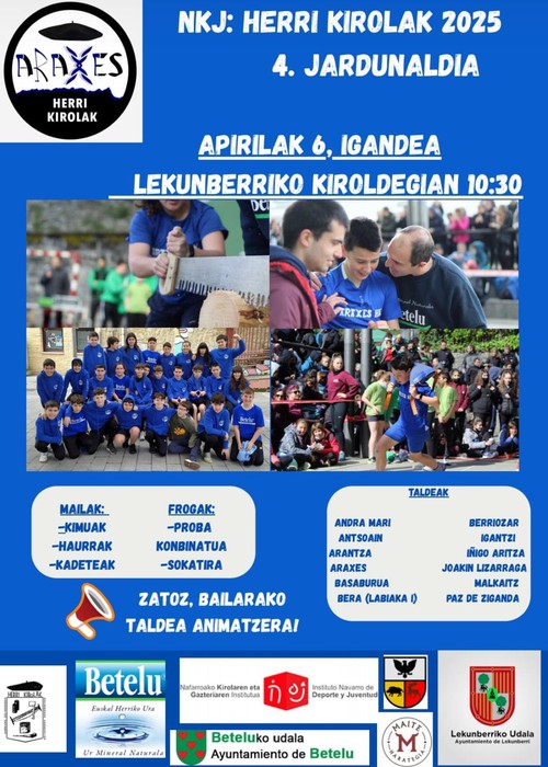 NKJ: HERRI KIROLAK 2025 - 4. JARDUNALDIA