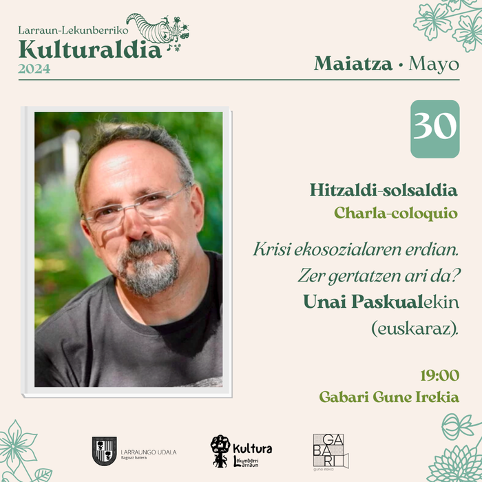 Hitzaldia: "Krisi ekosozialaren erdian. Zer gertatzen ari da?"
