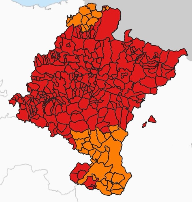 Baso-suteen arriskua oso altua da egunotan Nafarroan