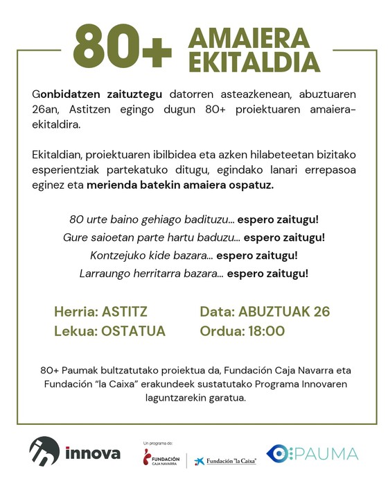 80+ Amaiera ekitaldia