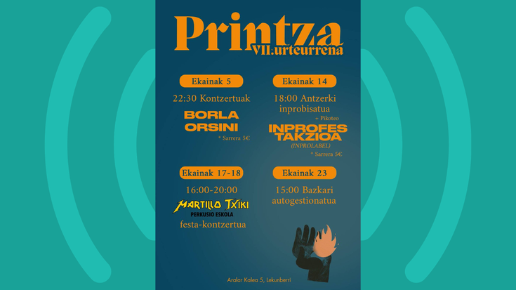 Printzak VII. urteurrena ospatzeko egitaraua antolatu du ekainerako
