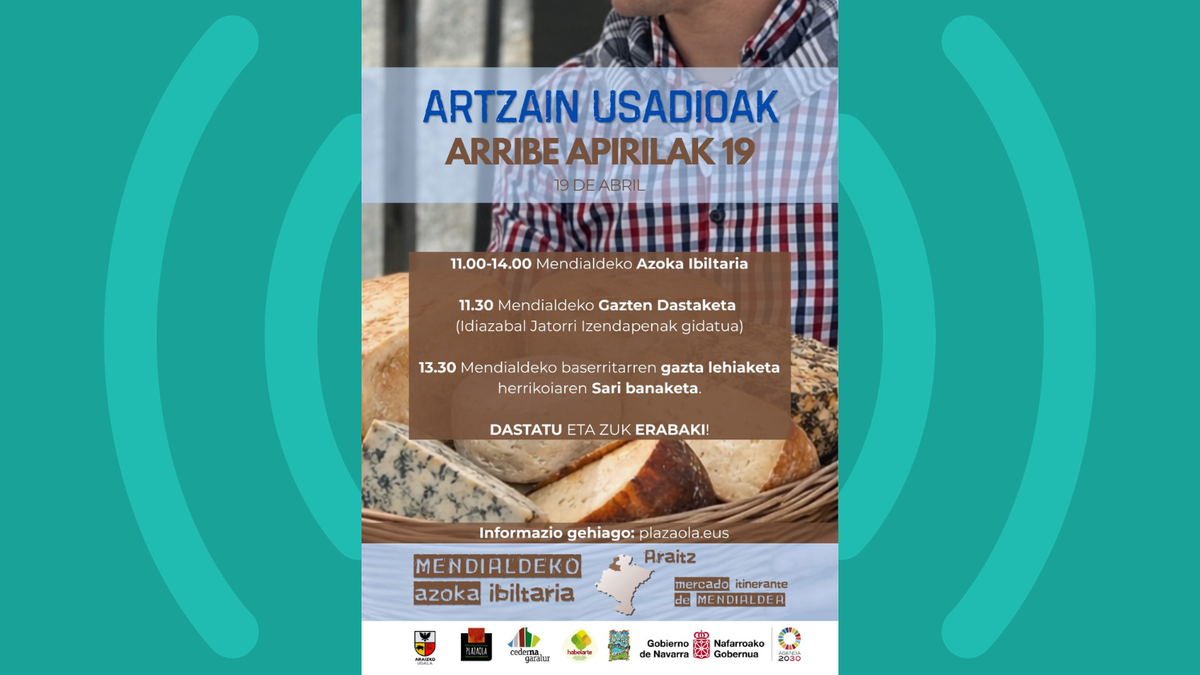 Mendialdeko Azoka Ibiltaria eta Artzainen Usadioak igandean Arriben