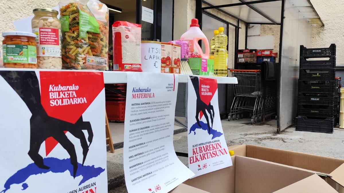 Kubara bidaltzeko oinarrizko produktuak bildu dituzte EHKSk eta IASek