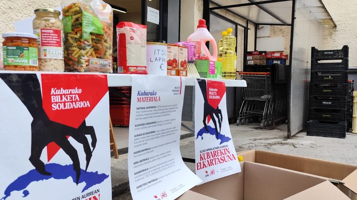 Kubara bidaltzeko oinarrizko produktuak bildu dituzte EHKSk eta IASek