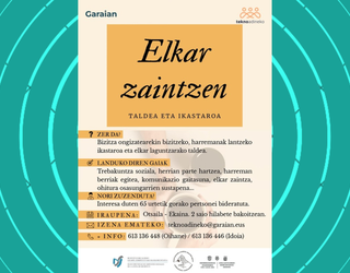 “Elkar Zaintzen” elkarren zaintzarako talde eta ikastaro berria eskeiniko dute Lekunberrin