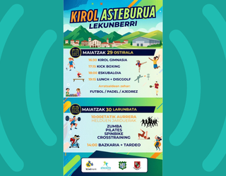 “Kirol Asteburua” ostiral eta larunbatean Lekunberrin