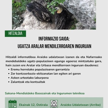 Hitzaldia: Ugatza Aralar Mendilerroaren Inguruan