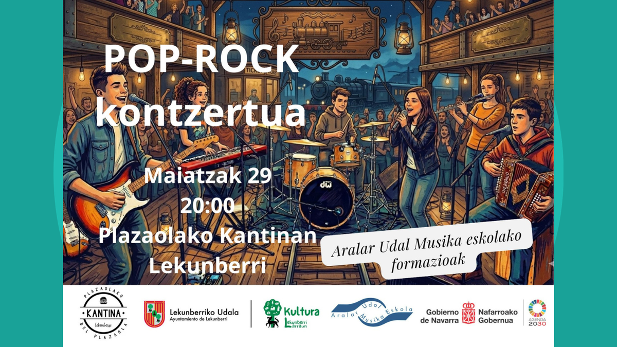 “POP-ROCK” kontzertua eskeiniko dute Aralar Udal Musika Eskolako nerabeek