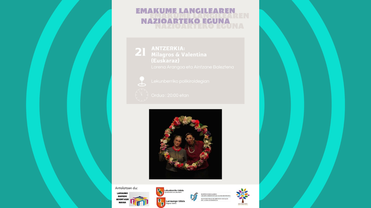 “Milagros & Valentina” antzerkia eskeiniko dute larunbatean Polikiroldegian