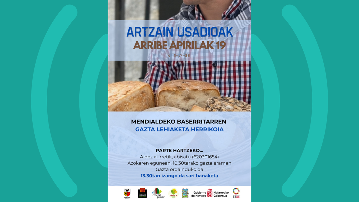 Mendialdeko Baserritarren Gazta Lehiaketa Herrikoia izanen da igandean Arriben