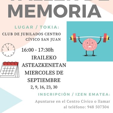 Memoria tailerra Iraileko asteazkenetan