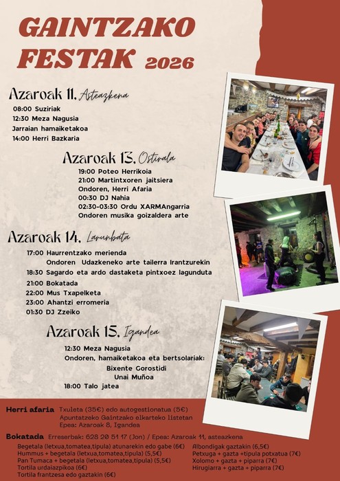 GAINTZAKO FESTAK