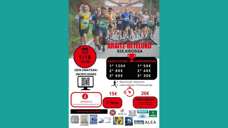 Araitz-Beteluko XIX. krossa izanen da urtarrilaren 18an