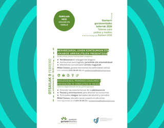 Tailerra: Nerabezaroa, lehen kontsumoak eta jokabide arriskutsuen prebentzioa