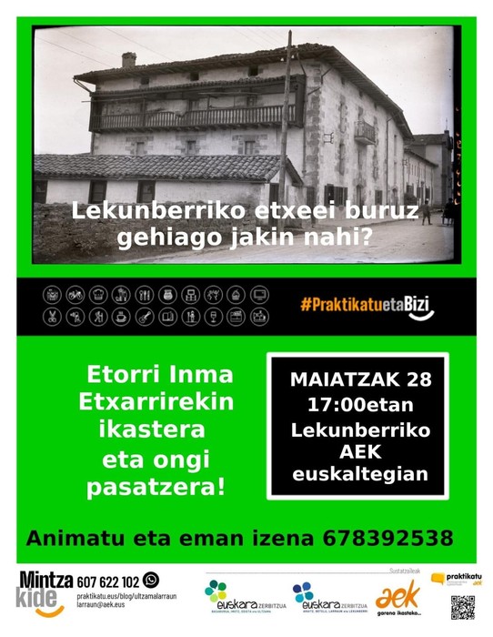 Hitzaldia: Lekunberriko etxeei buruz gehiago jakin nahi?